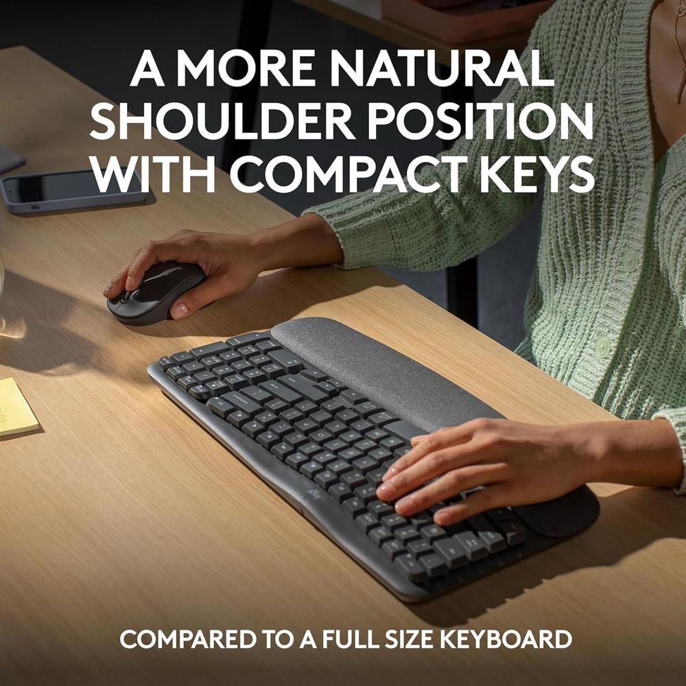 COMBO TECLADO Y MOUSE INALÁMBRICOS WAVE KEYS MK670 LOGITECH | GRAFITO - 2