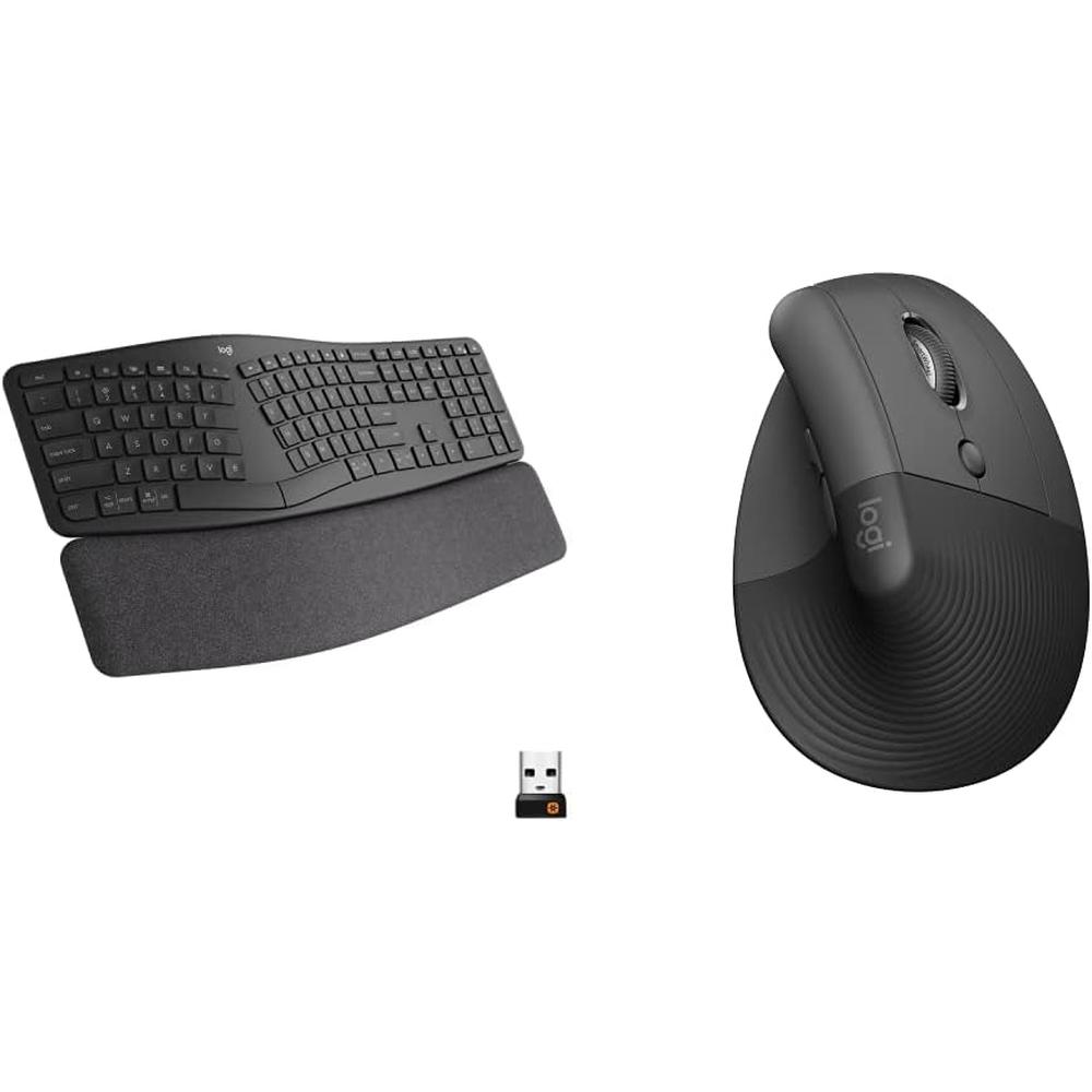 COMBO TECLADO Y MOUSE INALÁMBRICO ERGO K860 LOGITECH | GRAFITO - 1