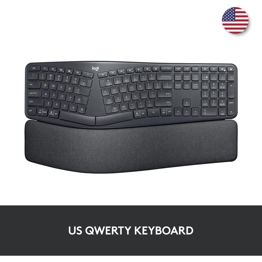COMBO TECLADO Y MOUSE INALÁMBRICO ERGO K860 LOGITECH | GRAFITO - 3