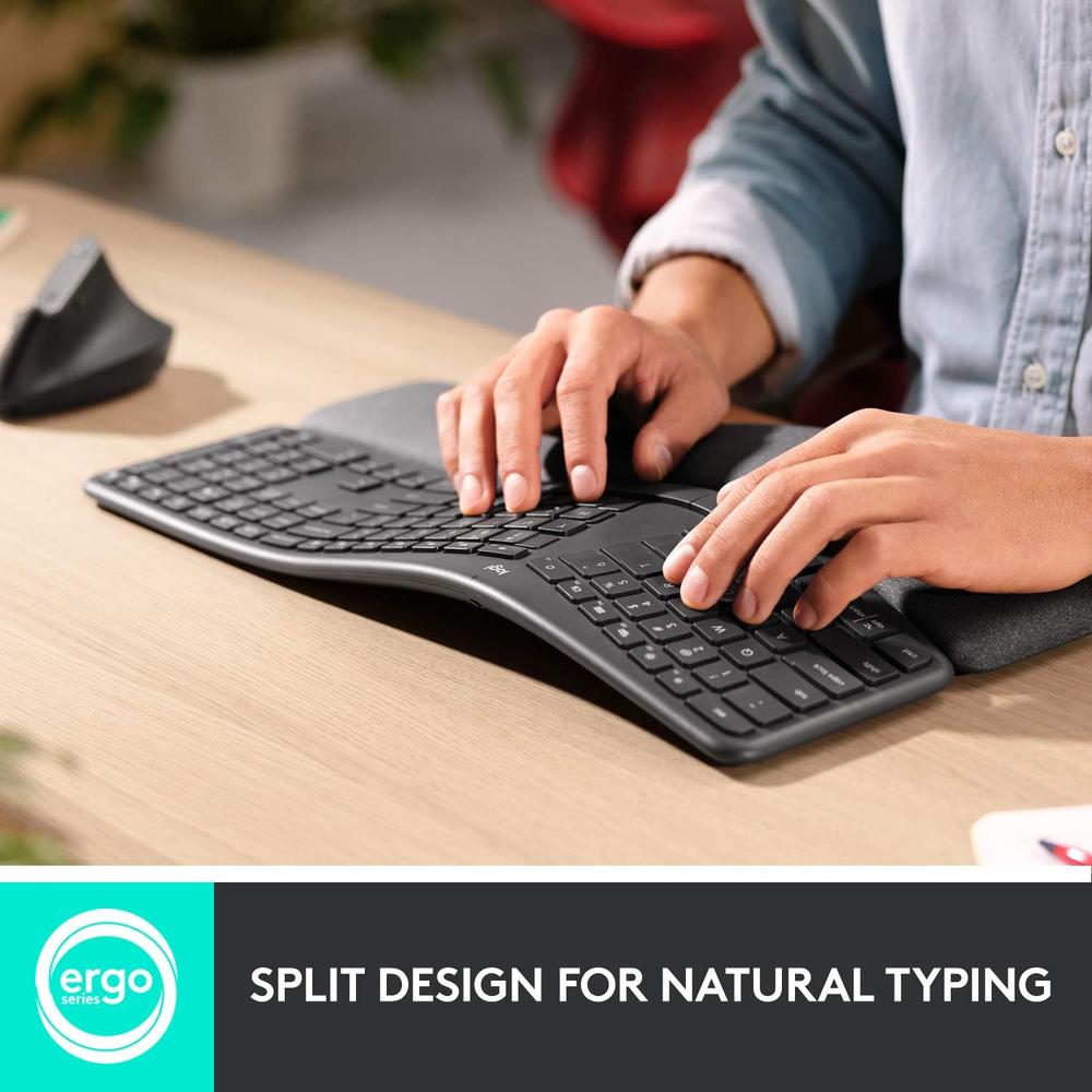 TECLADO INALÁMBRICO ERGONÓMICO K860 LOGITECH | GRAFITO - 5