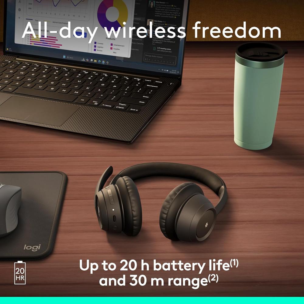 AUDÍFONOS INALÁMBRICOS ZONE 305 LOGITECH | NEGRO - 5