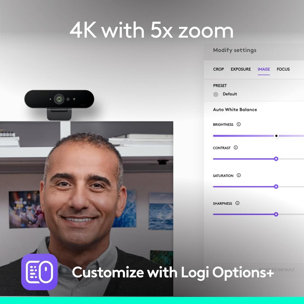 CÁMARA WEB BRIO 4K LOGITECH | NEGRO - 2