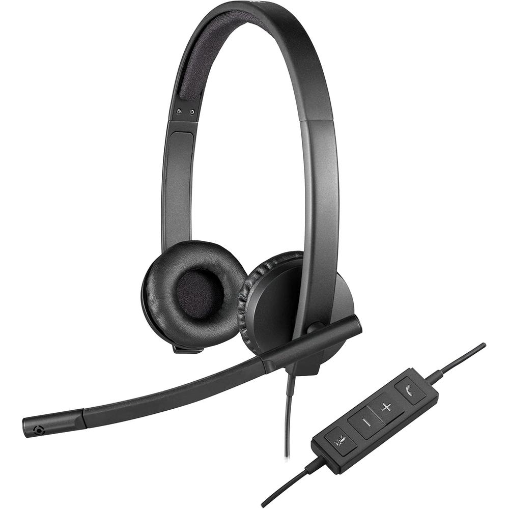 AUDÍFONOS ALÁMBRICOS H570E ESTÉREO LOGITECH | NEGRO - 1