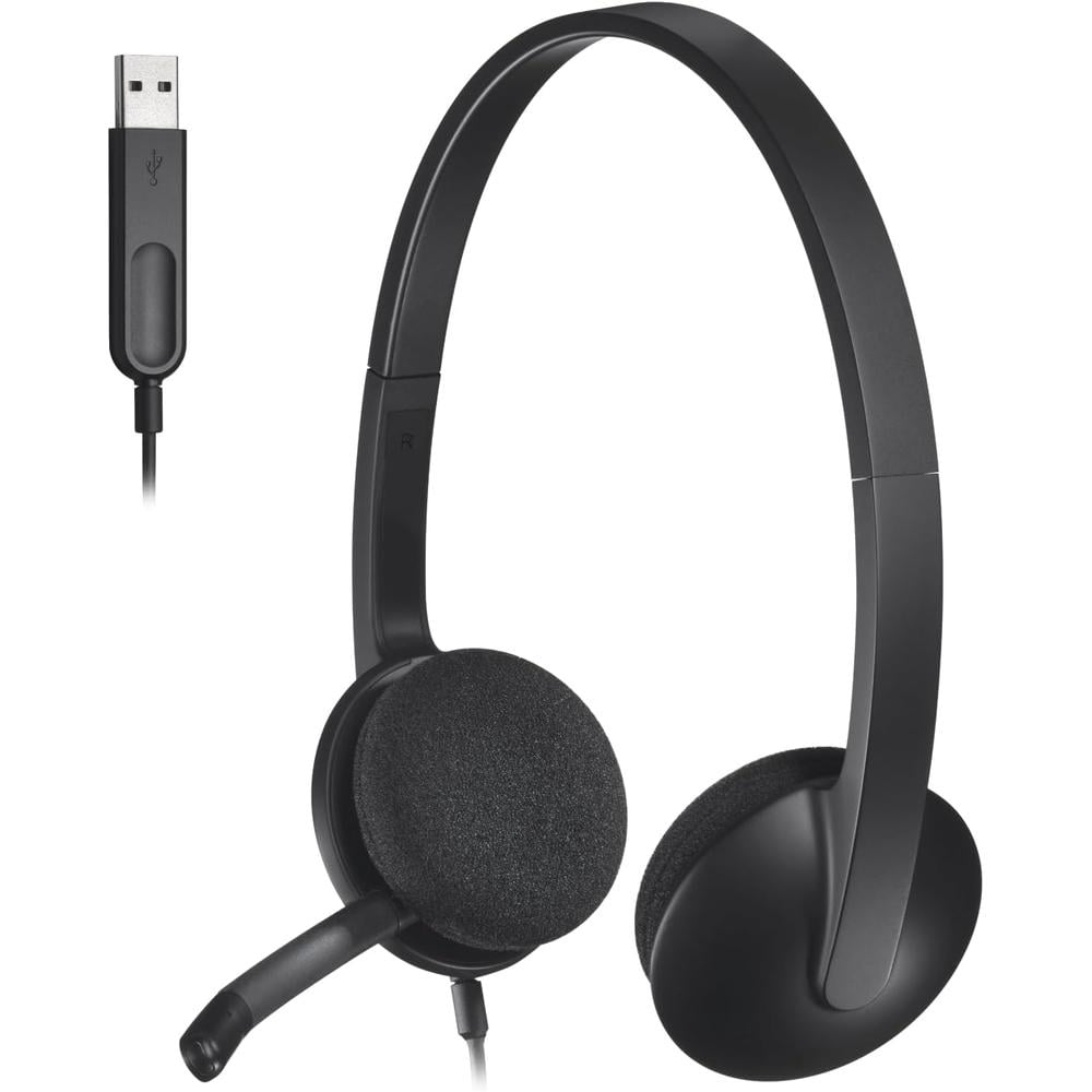 AUDÍFONOS ALÁMBRICOS H340 LOGITECH | NEGRO - 1