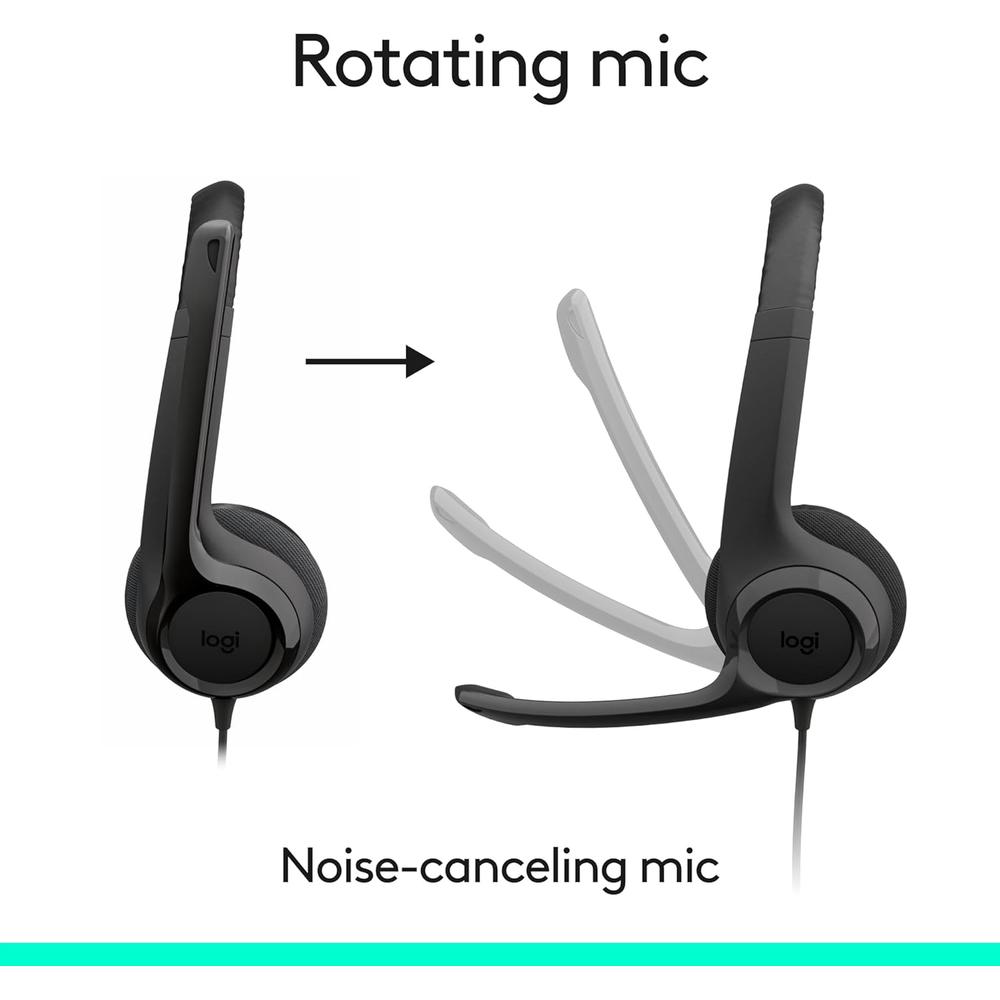 AUDÍFONOS ALÁMBRICOS H391 LOGITECH | GRAFITO - 3