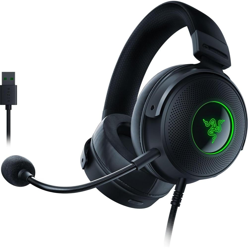 AUDÍFONOS ALÁMBRICOS KRAKEN V3 HYPERSENSE RAZER | NEGRO - 1