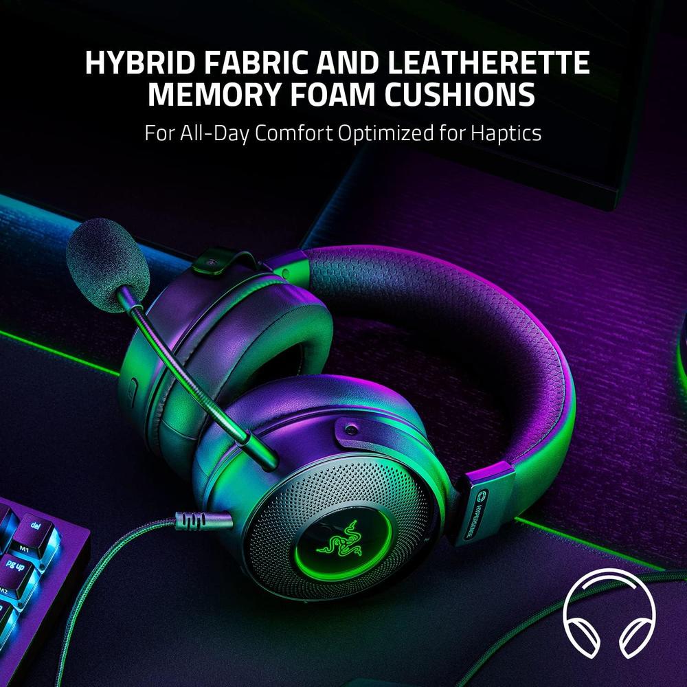AUDÍFONOS ALÁMBRICOS KRAKEN V3 HYPERSENSE RAZER | NEGRO - 5