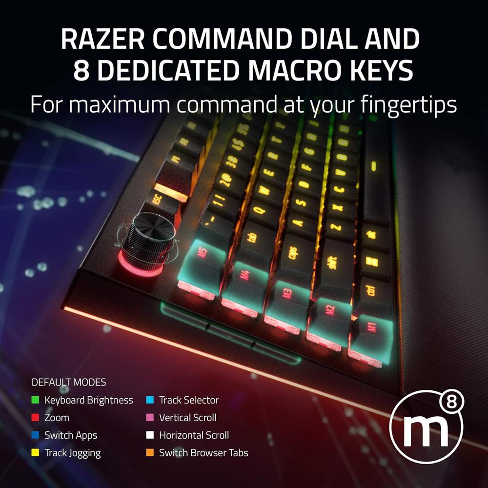 TECLADO ALÁMBRICO BLACKWIDOW V4 PRO RAZER | NEGRO - 4
