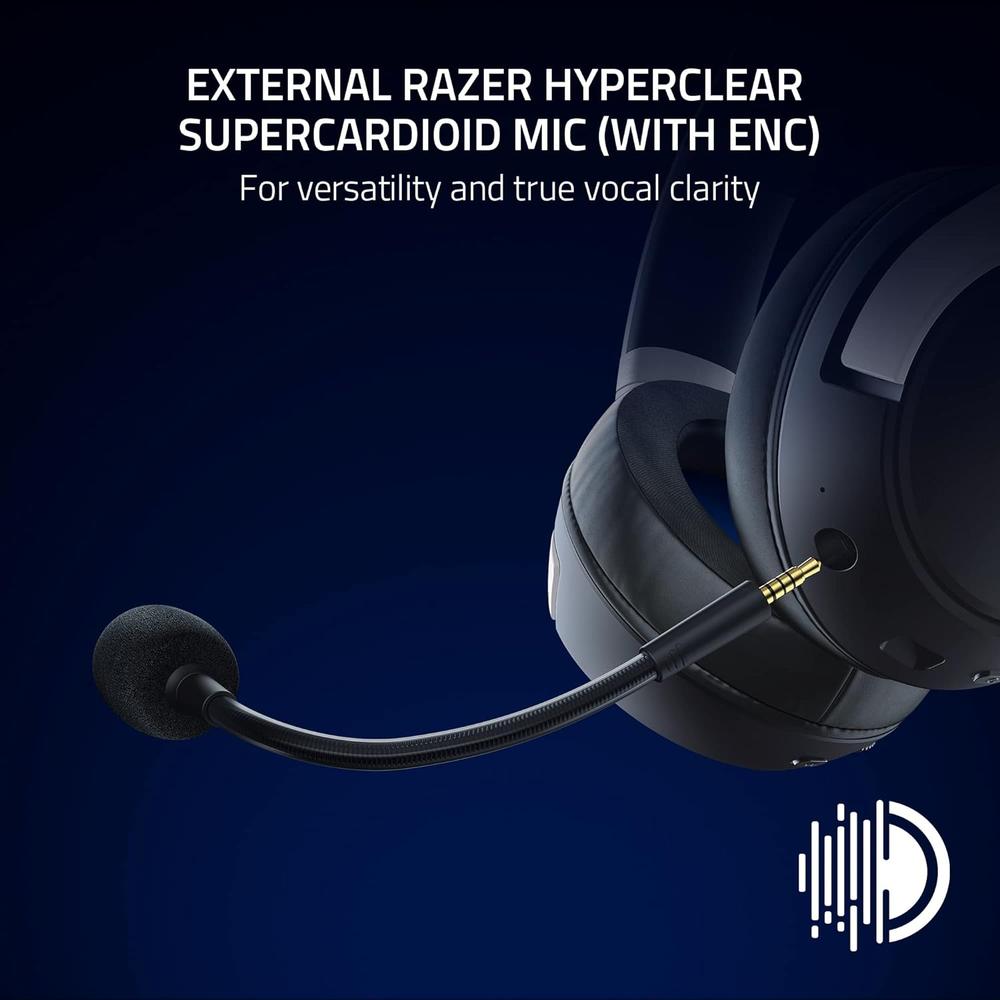 AUDÍFONOS INALÁMBRICOS KAIRA PRO HYPERSPEED PLAYSTATION RAZER | BLANCO / NEGRO - 5