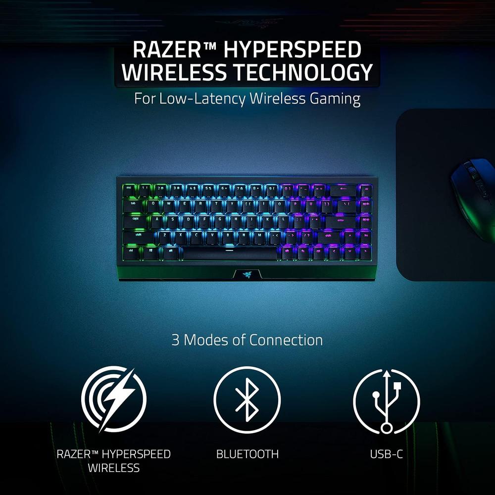 TECLADO INALÁMBRICO BLACKWIDOW V4 MINI HYPERSPEED RAZER | NEGRO - 3
