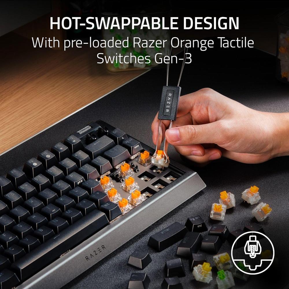 TECLADO INALÁMBRICO BLACKWIDOW V4 MINI HYPERSPEED RAZER | NEGRO - 4