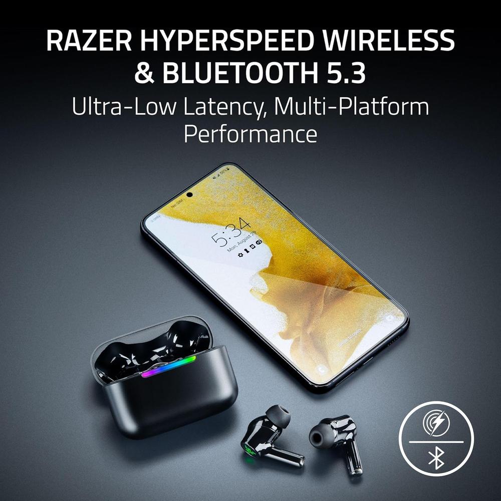 AUDÍFONOS INALÁMBRICOS HAMMERHEAD V3 X HYPERSPEED RAZER | NEGRO - 2
