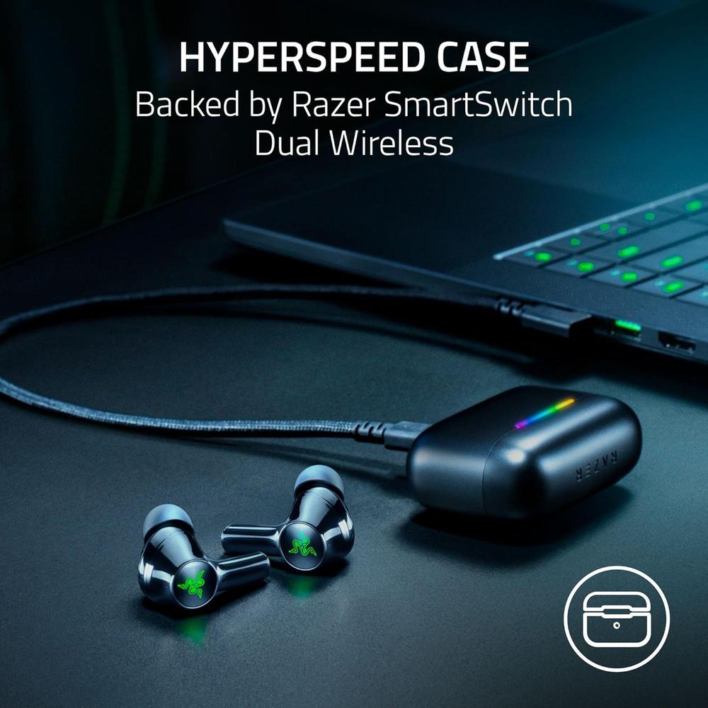 AUDÍFONOS INALÁMBRICOS HAMMERHEAD V3 X HYPERSPEED RAZER | NEGRO - 3