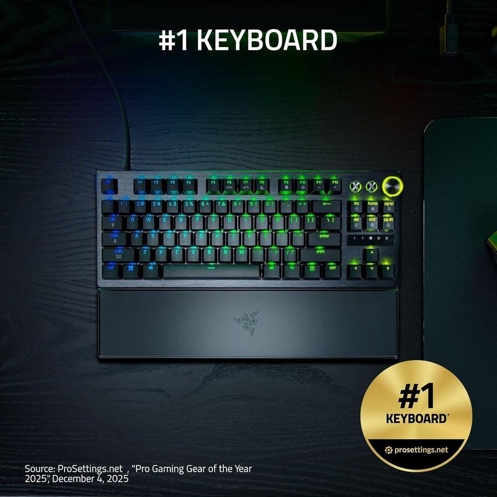 TECLADO ALÁMBRICO HUNTSMAN V3 PRO TKL 8000 HZ RAZER | NEGRO - 2