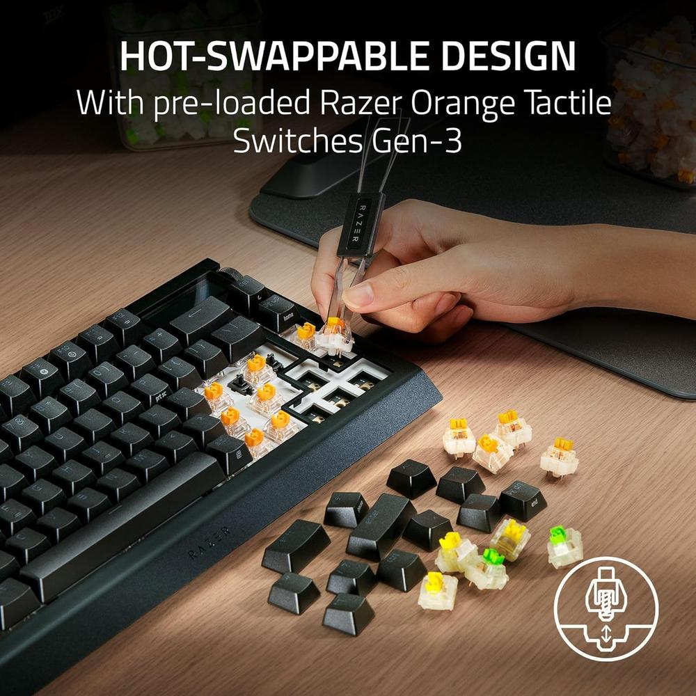 TECLADO INALÁMBRICO BLACKWIDOW V4 PRO 75% RAZER | NEGRO - 3