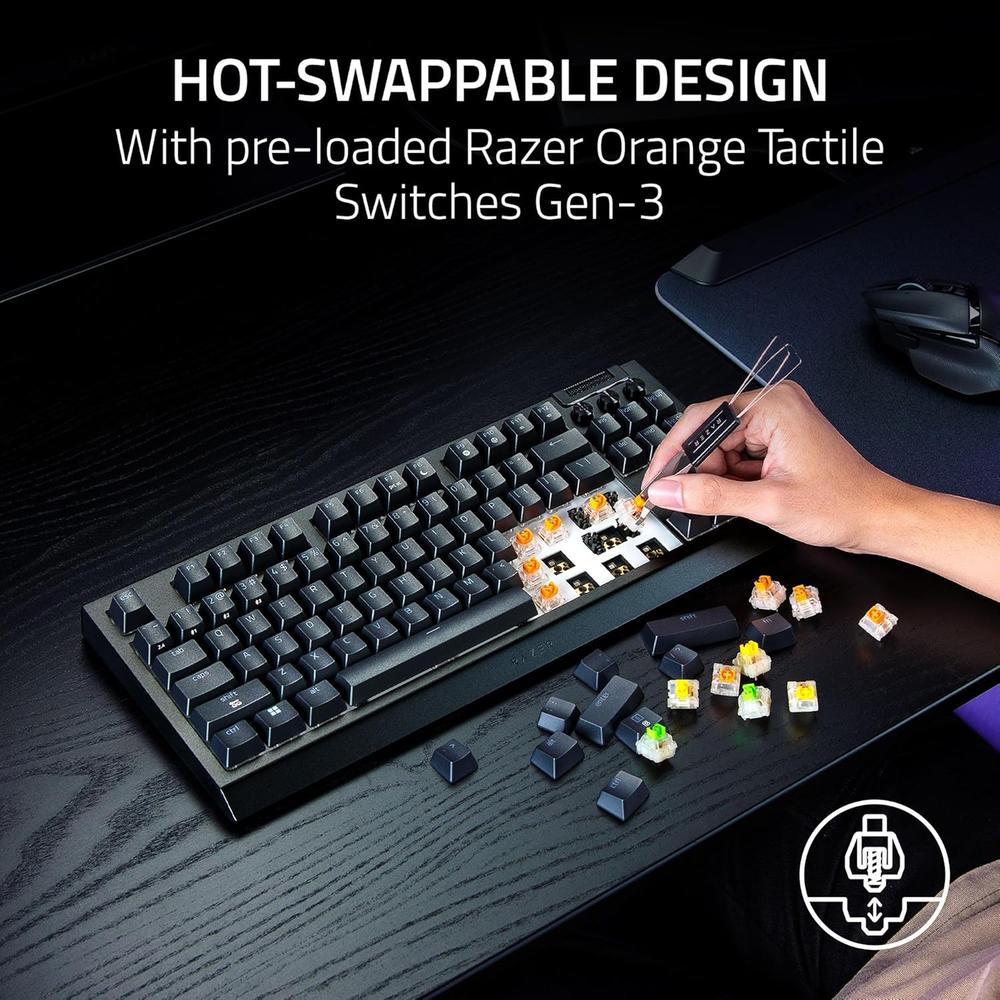 TECLADO INALÁMBRICO BLACKWIDOW V4 TKL HYPERSPEED RAZER | NEGRO - 3
