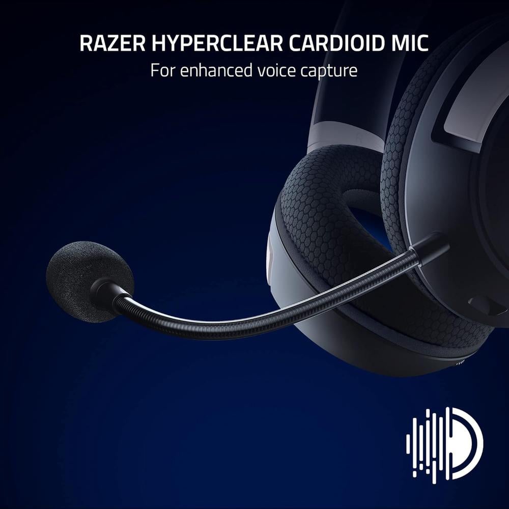 AUDÍFONOS INALÁMBRICOS KAIRA HYPERSPEED PLAYSTATION RAZER | BLANCO / NEGRO - 4
