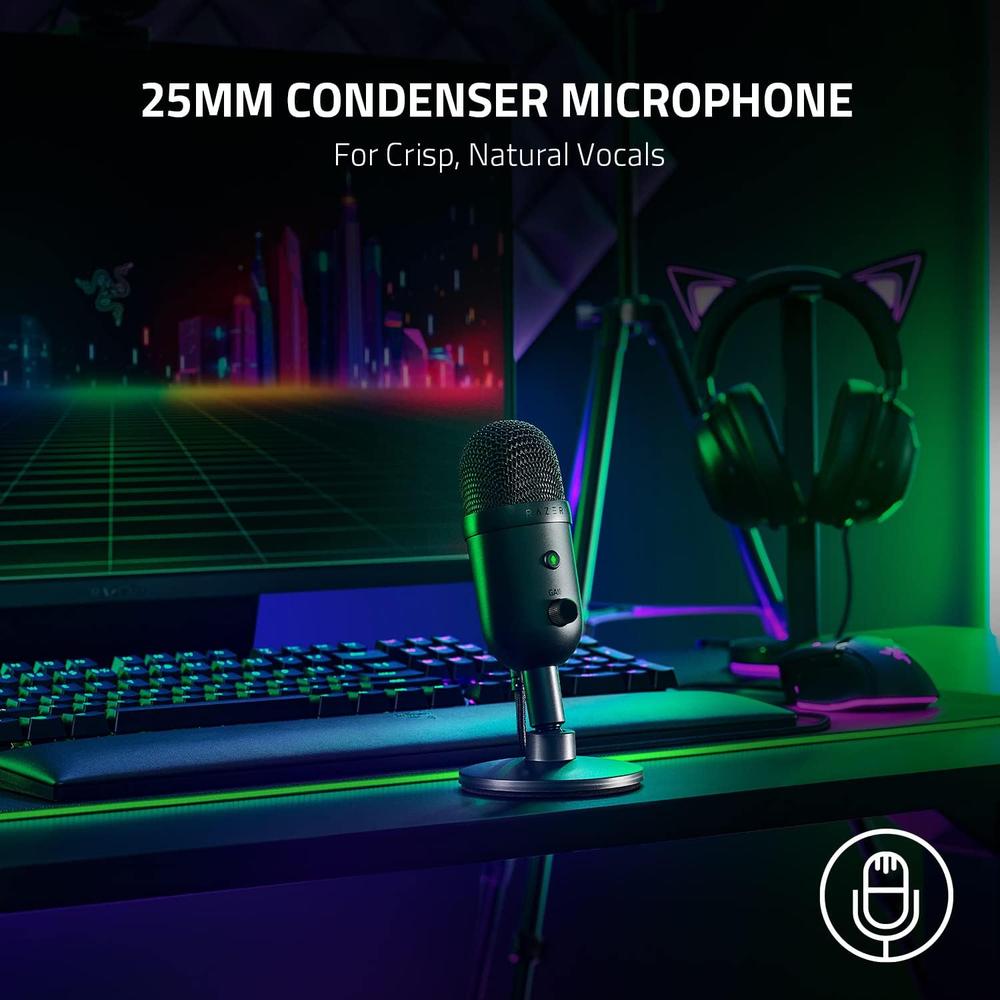 MICRÓFONO SEIREN V2 X RAZER | NEGRO - 2