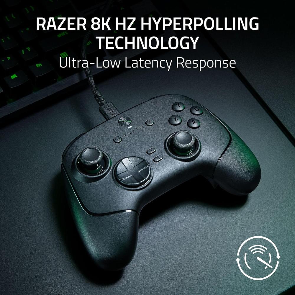 MANDO ALÁMBRICO WOLVERINE V3 TOURNAMENT 8K RAZER | NEGRO - 2