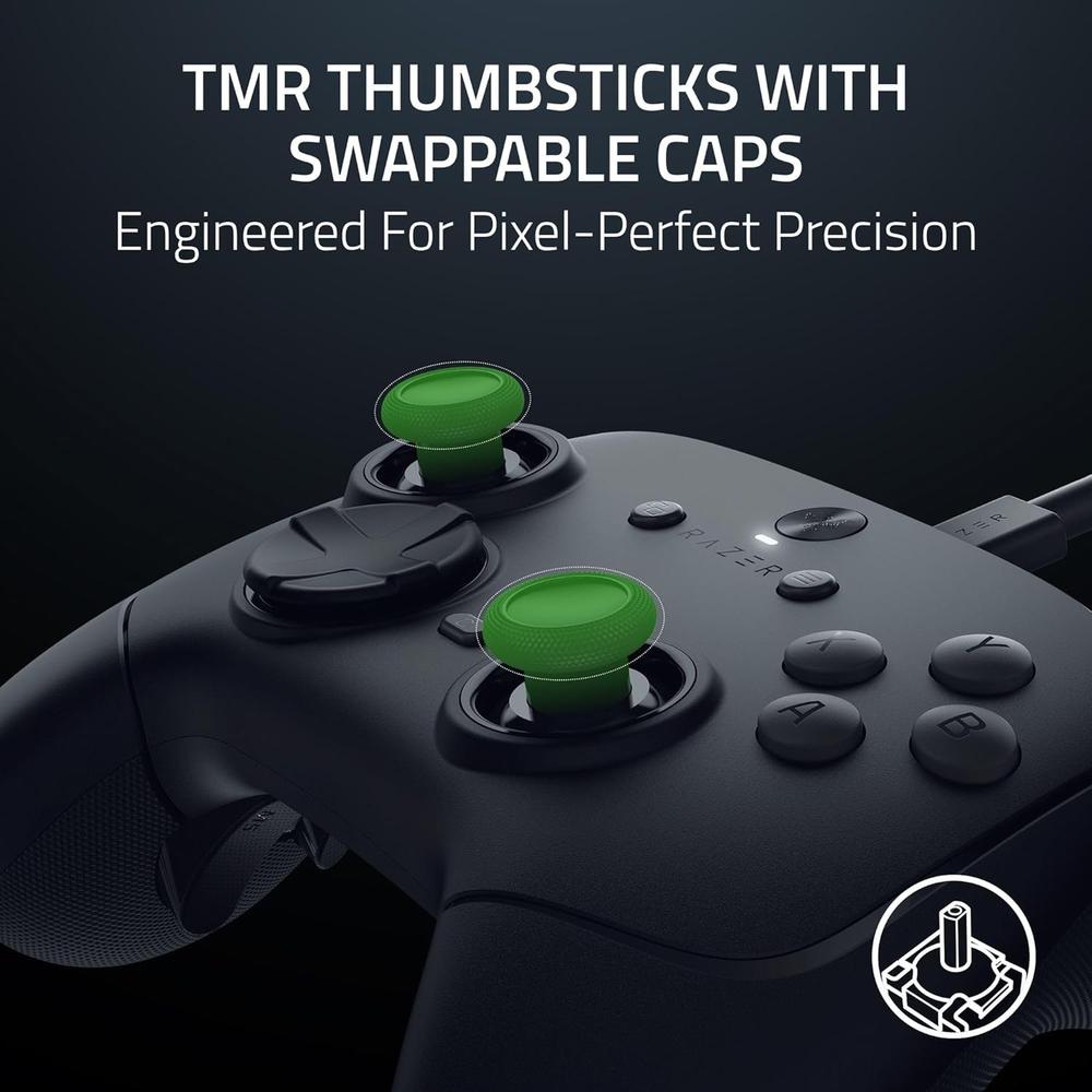 MANDO ALÁMBRICO WOLVERINE V3 TOURNAMENT 8K RAZER | NEGRO - 3