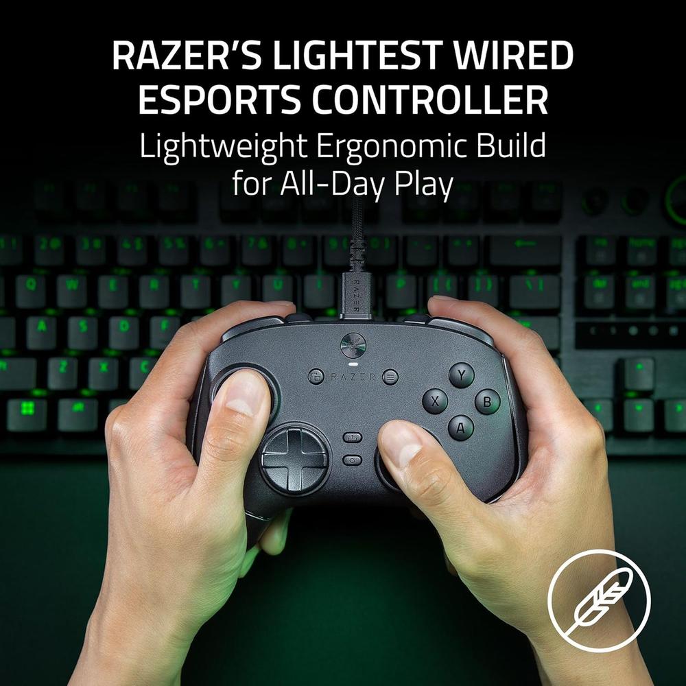 MANDO ALÁMBRICO WOLVERINE V3 TOURNAMENT 8K RAZER | NEGRO - 4