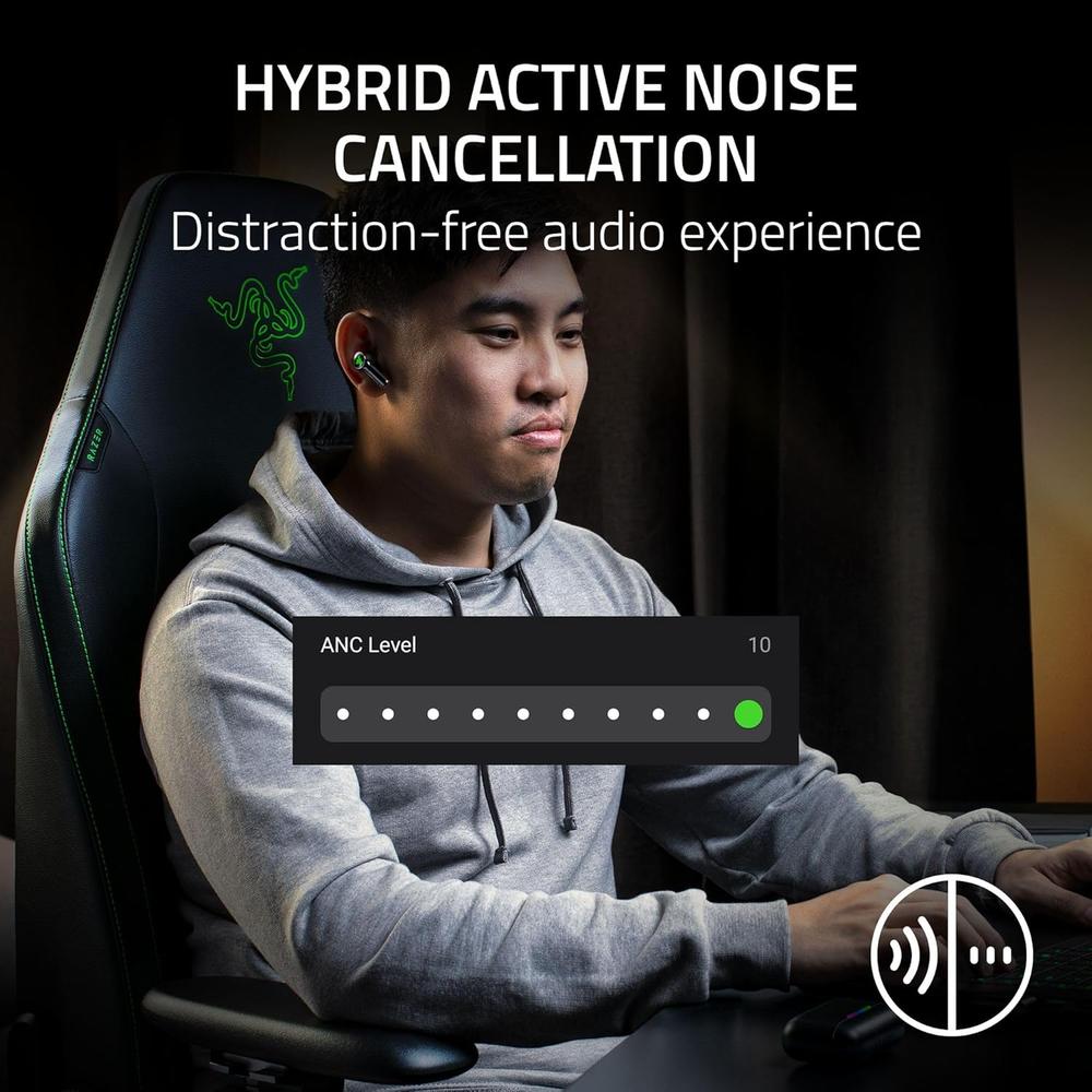 AUDÍFONOS INALÁMBRICOS HAMMERHEAD V3 HYPERSPEED RAZER | NEGRO - 3