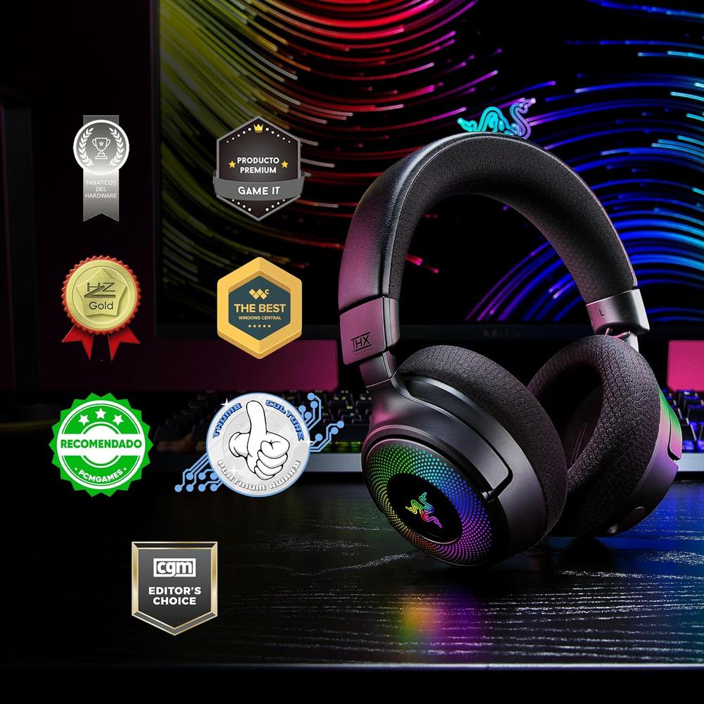 AUDÍFONOS INALÁMBRICOS KRAKEN V4 RAZER | NEGRO - 2