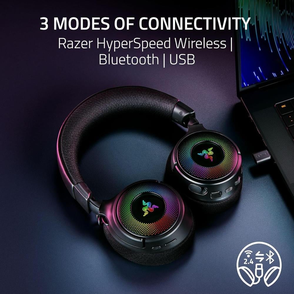 AUDÍFONOS INALÁMBRICOS KRAKEN V4 RAZER | NEGRO - 3