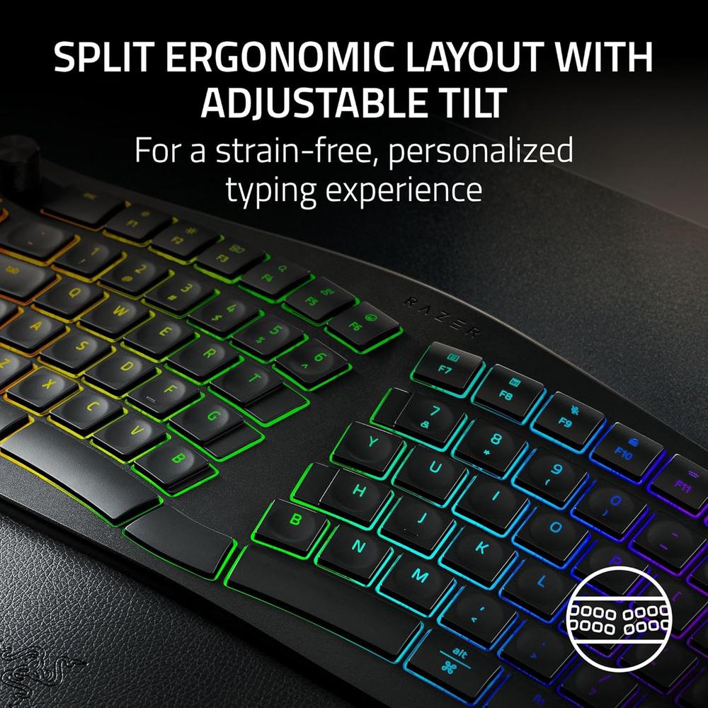 TECLADO INALÁMBRICO PRO TYPE ERGO RAZER | RGB - 2