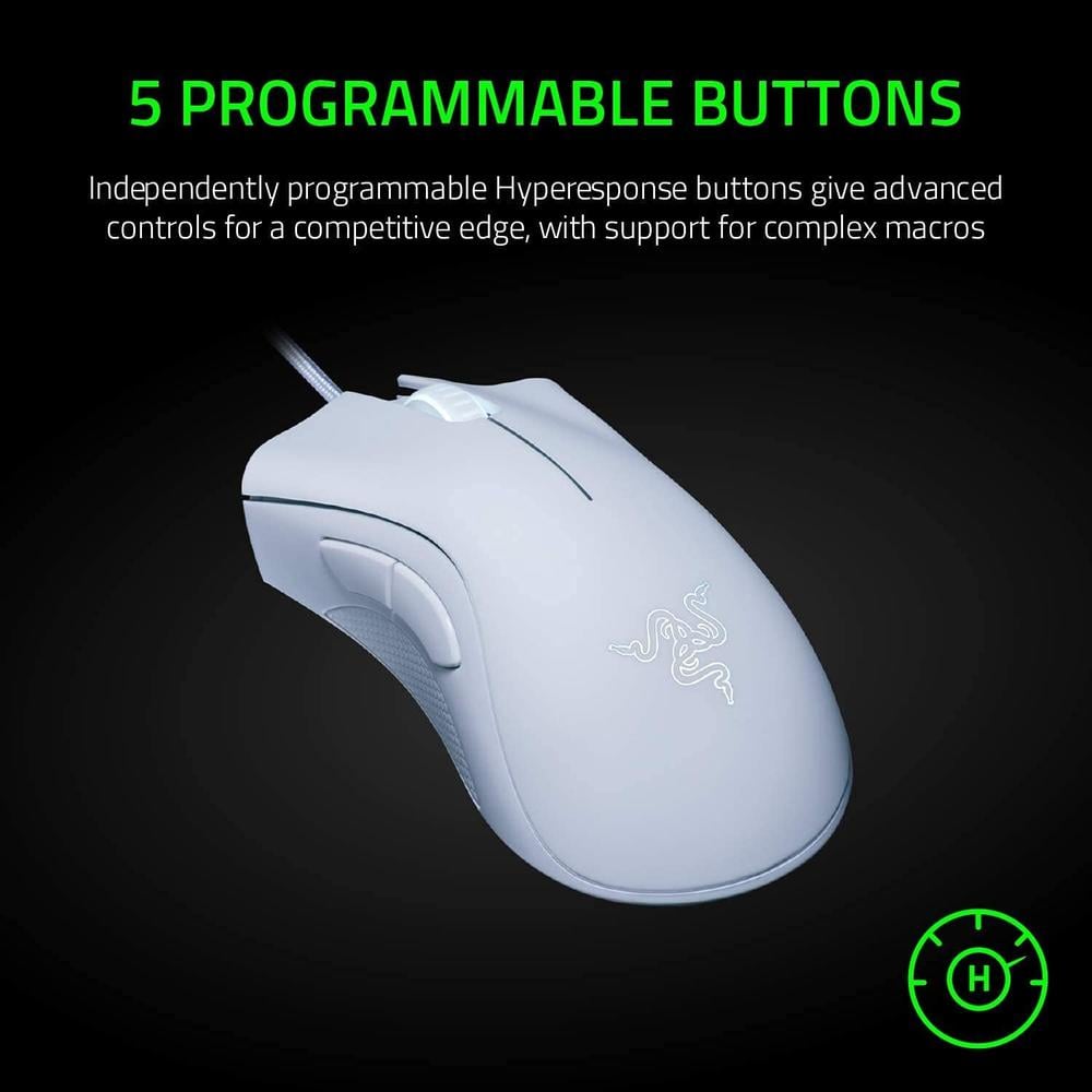 MOUSE ALÁMBRICO DEATHADDER ESSENTIAL RAZER | MERCURY BLANCO - 3