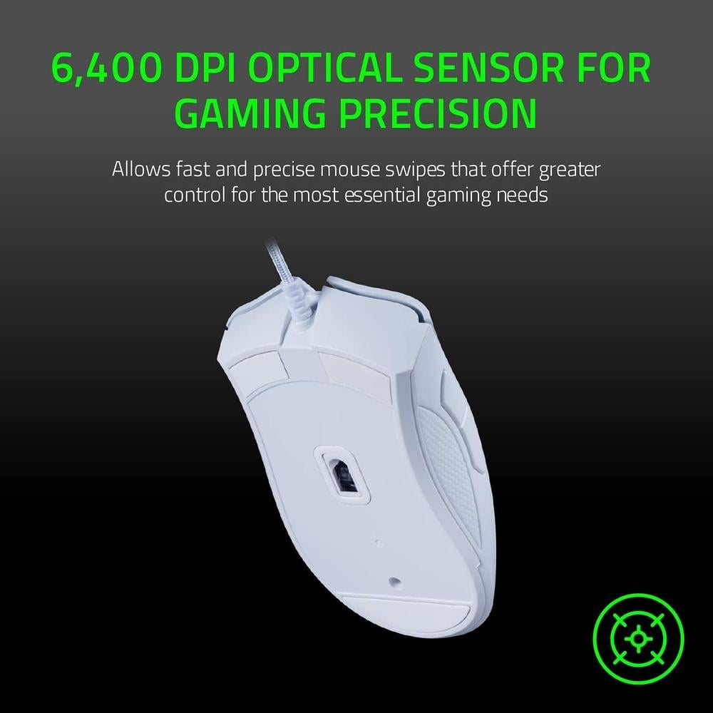 MOUSE ALÁMBRICO DEATHADDER ESSENTIAL RAZER | MERCURY BLANCO - 5
