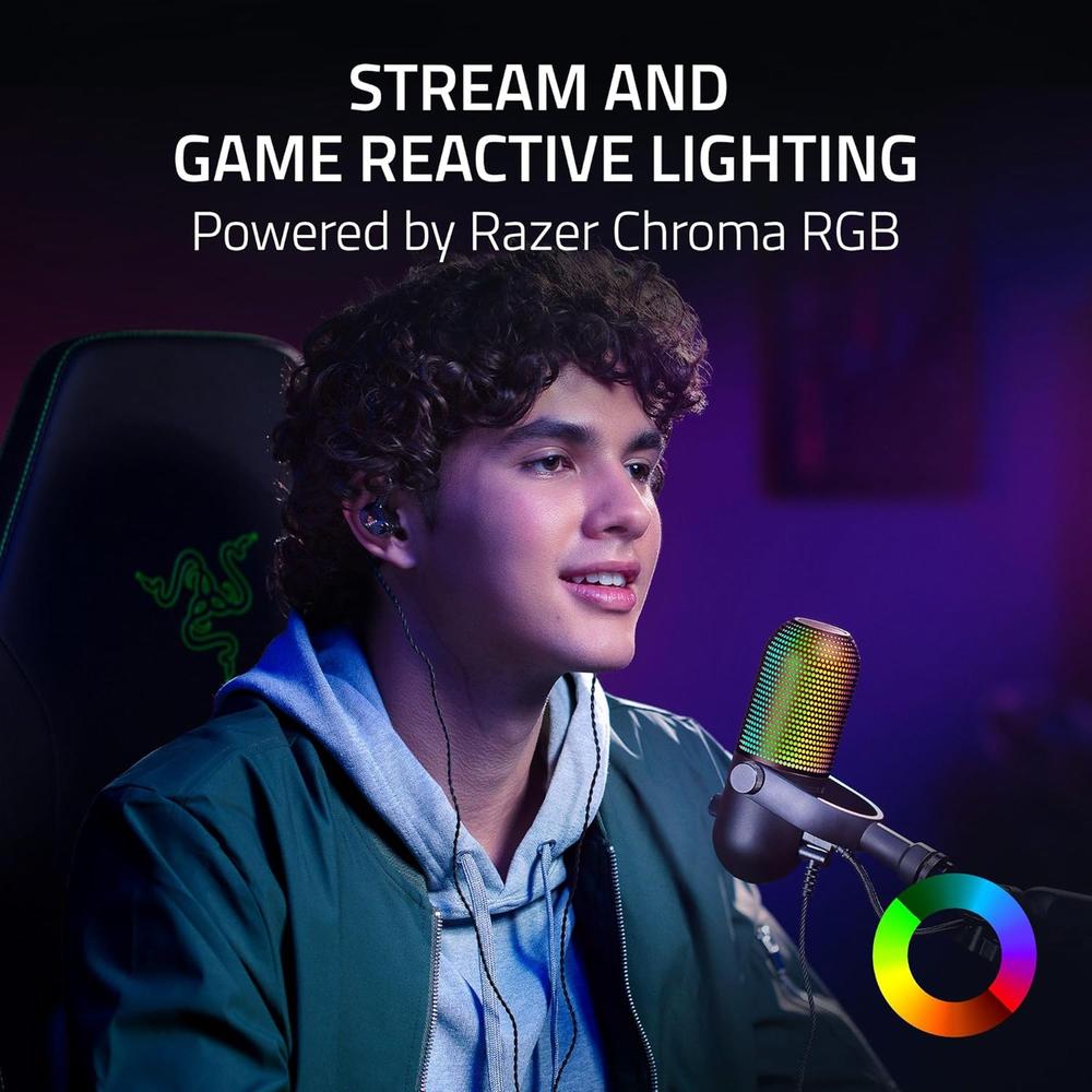 MICRÓFONO SEIREN V3 CHROMA RGB RAZER - 2