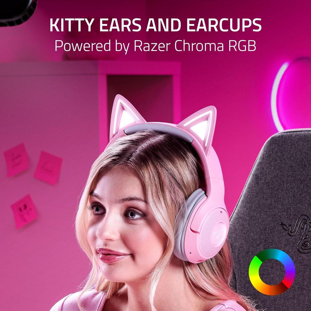 AUDÍFONOS INALÁMBRICOS KRAKEN KITTY V2 BT RGB RAZER - 2