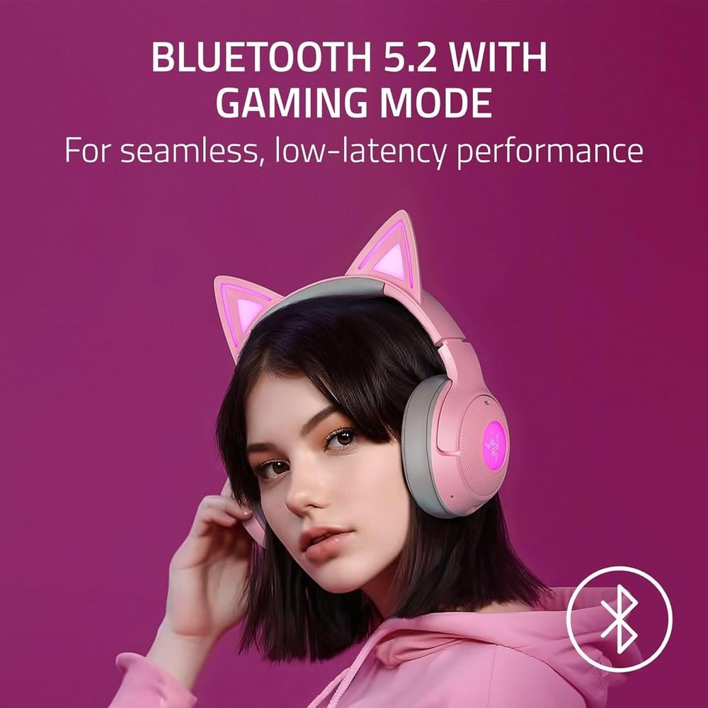 AUDÍFONOS INALÁMBRICOS KRAKEN KITTY V2 BT RGB RAZER - 3