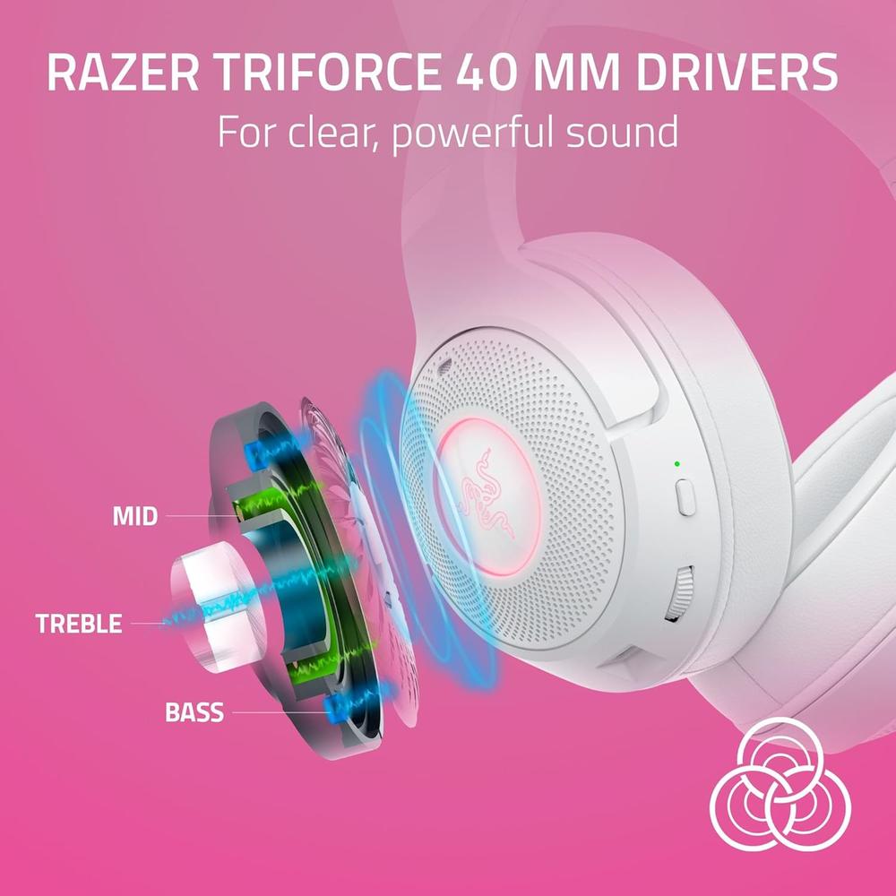 AUDÍFONOS INALÁMBRICOS KRAKEN KITTY V2 BT RGB RAZER - 4