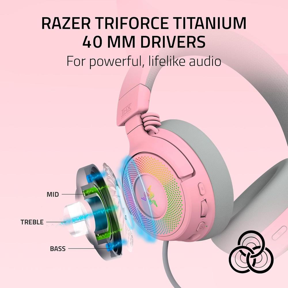AUDÍFONOS INALÁMBRICOS KRAKEN KITTY V3 PRO RGB RAZER - 5