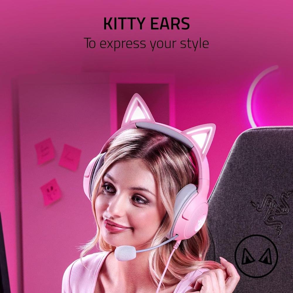 AUDÍFONOS ALÁMBRICOS KRAKEN KITTY V2 RAZER - 2