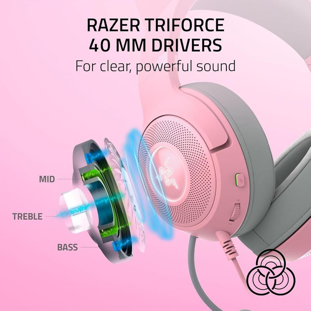 AUDÍFONOS ALÁMBRICOS KRAKEN KITTY V2 RAZER - 5