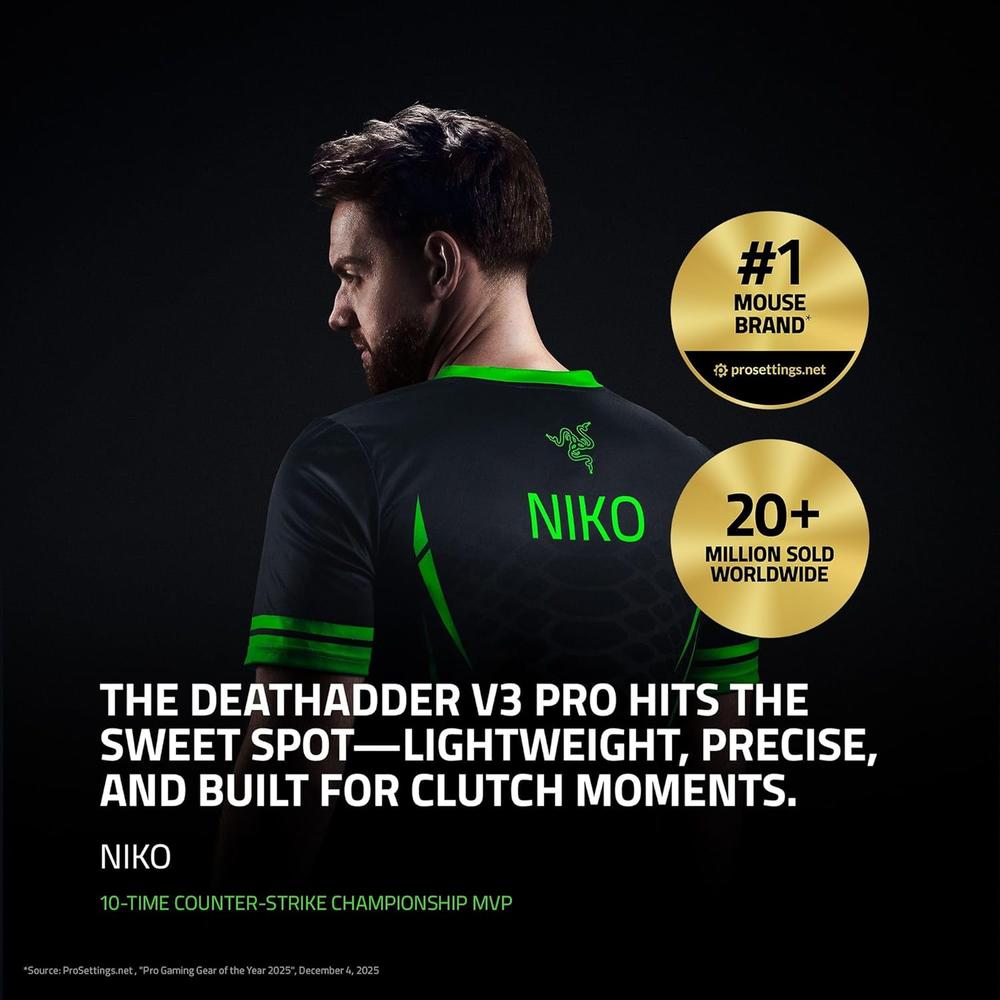 MOUSE INALÁMBRICO DEATHADDER V3 PRO 1000 HZ RAZER - 2