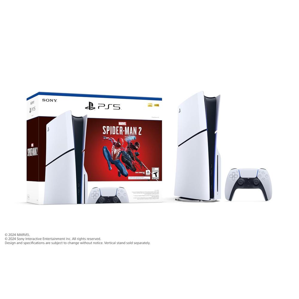 CONSOLA PLAYSTATION 5 SLIM 1TB CON DISCO + MARVEL'S SPIDER-MAN 2 SONY | BLANCO - 1
