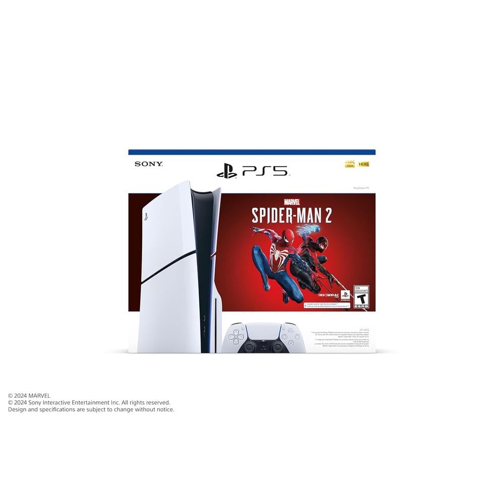 CONSOLA PLAYSTATION 5 SLIM 1TB CON DISCO + MARVEL'S SPIDER-MAN 2 SONY | BLANCO - 3