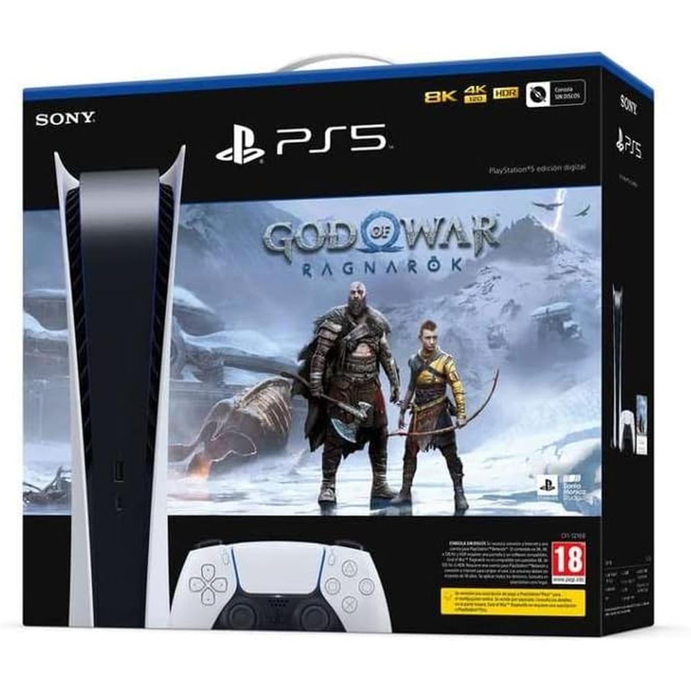 CONSOLA PLAYSTATION 5 DIGITAL + GOD OF WAR RAGNAROK SONY | BLANCO - 1