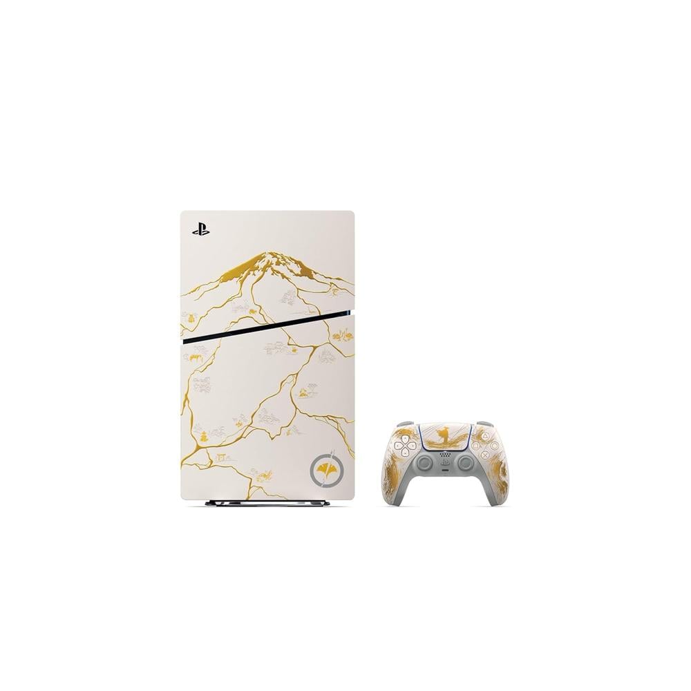 CONSOLA PLAYSTATION 5 SLIM GHOST OF YOTEI GOLD 1TB CON DISCO SONY | BLANCO / DORADO - 4