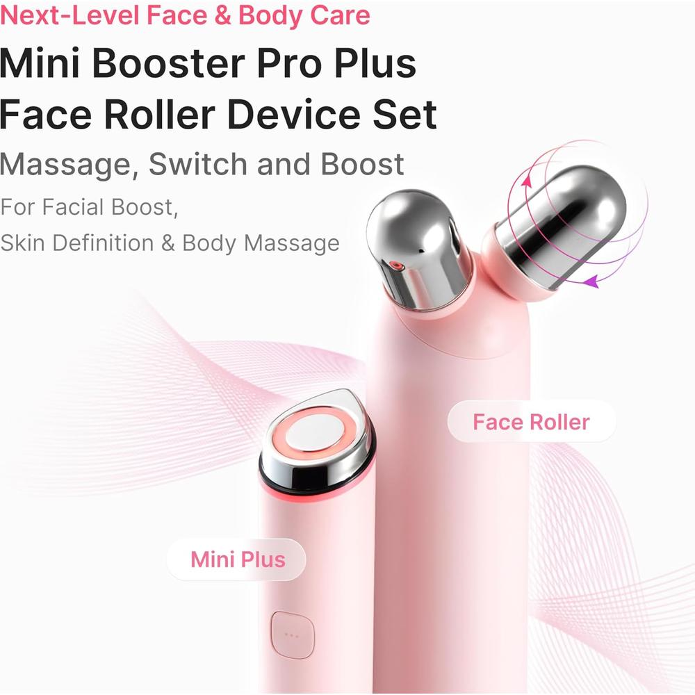 SET 2 EN 1 MINI BOOSTER PRO PLUS ROLLER MEDICUBE PINK - 2