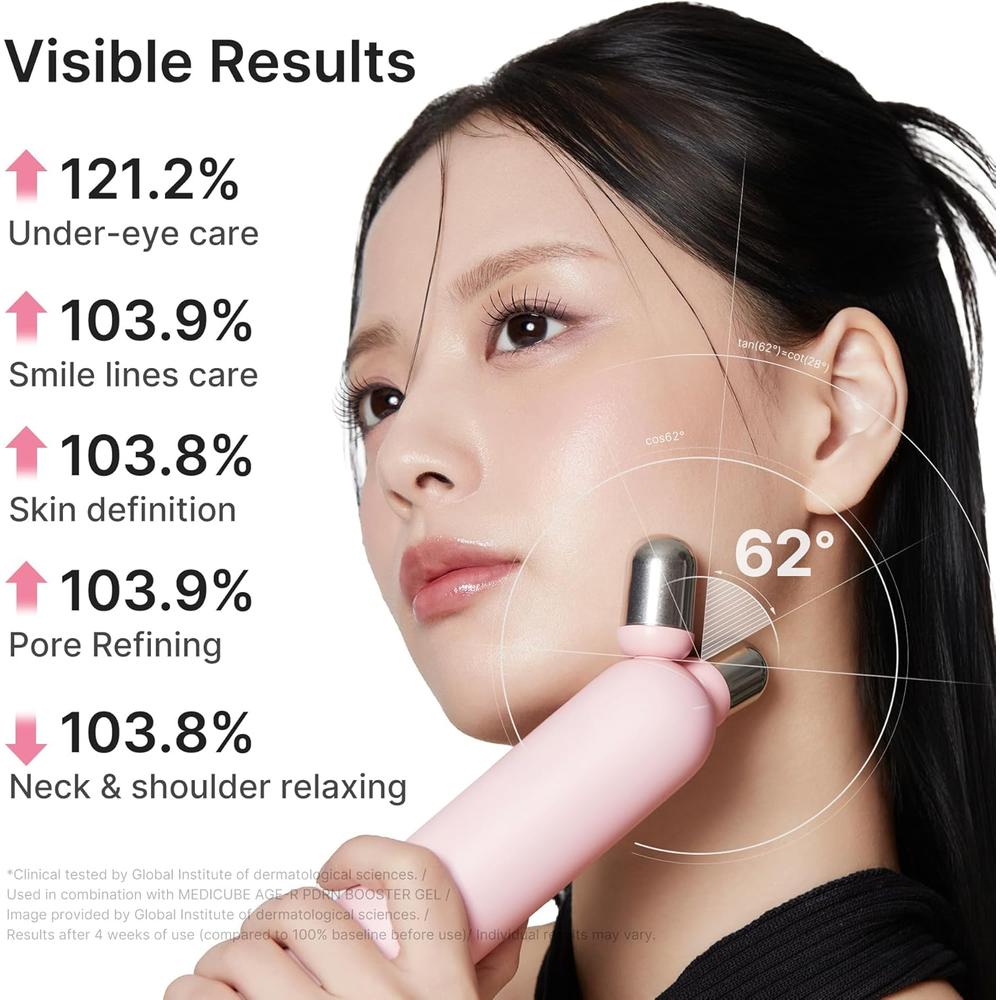 SET 2 EN 1 MINI BOOSTER PRO PLUS ROLLER MEDICUBE PINK - 5