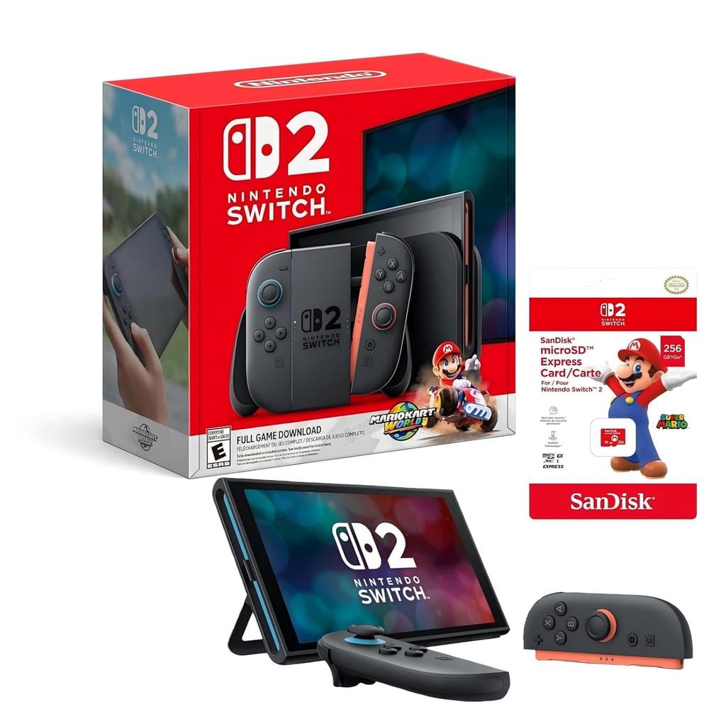 CONSOLA NINTENDO SWITCH 2 + MARIO KART WORLD + MICROSD 256GB - 1