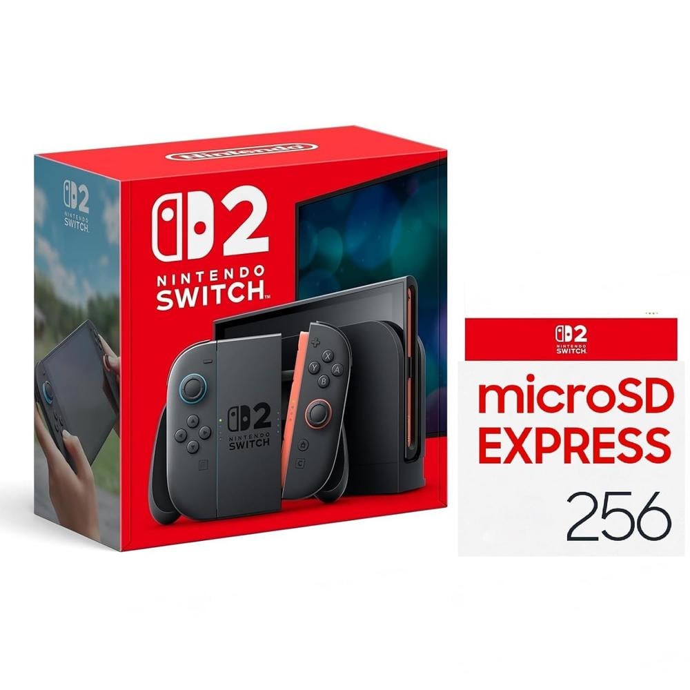 CONSOLA NINTENDO SWITCH 2 + JOY-CON 2 + MICROSD 256GB | AZUL CLARO / ROJO CLARO - 1
