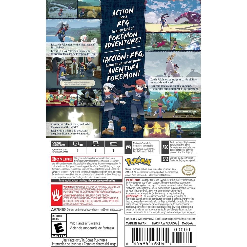 VIDEOJUEGO NINTENDO LEYENDAS POKÉMON ARCEUS SWITCH USA - 2