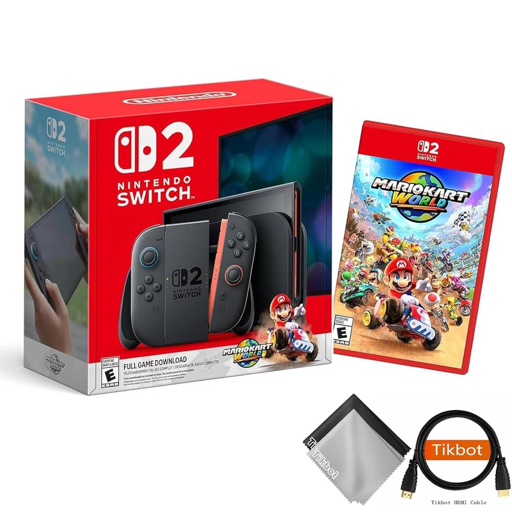 CONSOLA NINTENDO SWITCH 2 + MARIO KART WORLD + HDMI + PAÑO DE LIMPIEZA - 1