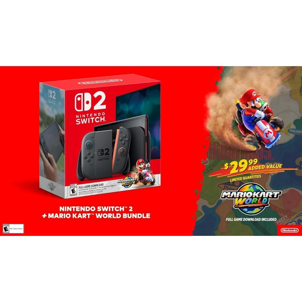 CONSOLA NINTENDO SWITCH 2 + MARIO KART WORLD + HDMI + PAÑO DE LIMPIEZA - 2